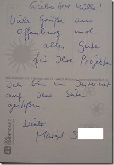Karte aus Offenburg