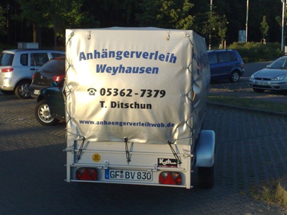 übervoller Anhänger