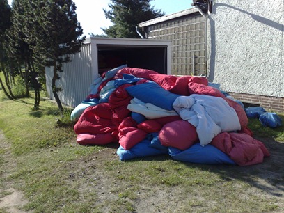 das sind 114 Federbetten