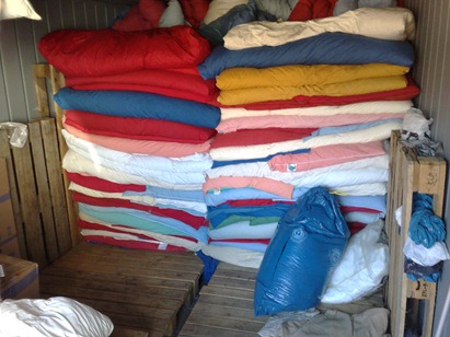 vor dem Betten einstappeln